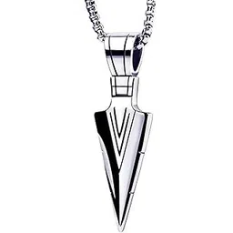 meenaz Pendant for Men Arrow Black Silver gold chain for men Boys Mens boyfriend gents locket Necklace for men Boy girls Women Stainless Steel neck chain lockets mens chains fashion Long Stylish -21-picture-37