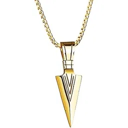 meenaz Pendant for Men Arrow Black Silver gold chain for men Boys Mens boyfriend gents locket Necklace for men Boy girls Women Stainless Steel neck chain lockets mens chains fashion Long Stylish -23-picture-24