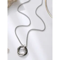 MEENAZ Silver-Plated Circular Pendants with Chains-picture-19