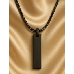 MEENAZ Silver-Plated Geometric Pendants with Chains-picture-26