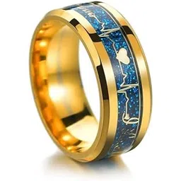 meenaz Stainless Steel Stylish adjustable proposal Couple band thumb Silver Platinum Blue combo chain Finger Ring for Men Mens couples gents unisex Boys Boyfriend MEN RINGS-AM084-picture-35