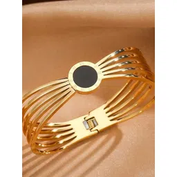 MEENAZ Women American Diamond Antique Gold-Plated Bangle-Style Bracelet image 4