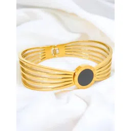 MEENAZ Women American Diamond Antique Gold-Plated Bangle-Style Bracelet image 3