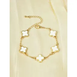 MEENAZ Women American Diamond Antique Gold-Plated Wraparound Bracelet-picture-10