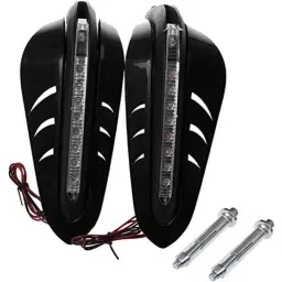 meenu arts Generic ABS Motorcycle Handguards with LED Light for 7-8-inch Grips, 3000x140x110mm (Black, PZIN52004273)-picture-29