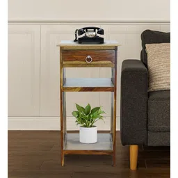 Sheesham Wood Solid Wood Bedside Table-image-2