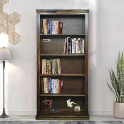 Sheesham Wood Solid Wood Close Book Shelf-image-8