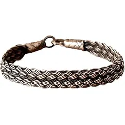meera jaipur 925 Sterling Silver Interweave Silver Bracelet, Handwoven Traditional Style, Unisex Adult Silver Jewellery, Classic 7.5 Inch Size-picture-18