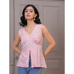 Meeranshi Women Floral Printed A-LineTop-picture-22