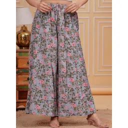 Meeranshi Women Floral Printed Flared Ethnic Palazzos-picture-18