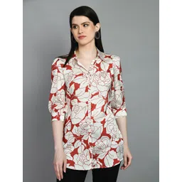 MEESAN Shirt Collar Printed Tunic-picture-11