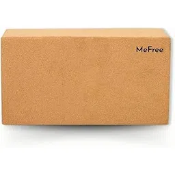 MeFree Cork Yoga Block | Set of 2 I Eco-Friendly, Non-Slip Yoga Brick | Ideal for Balance, Stability, Alignment, & Stretching | 23 x 7.42 x 12.7 cm (Brown)-picture-28