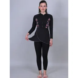 MEGASKA 2 Piece Round Neck Front Zipper Swim Set-picture-31