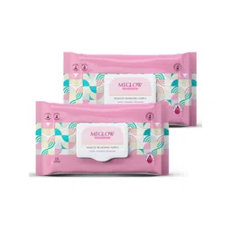 MEGLOW Set Of 2 Makeup Remover Wipes For Gentle Cleansing & Hydration - 25 Pcs Each-picture-18