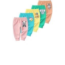 MEGNAM Girls Pack Of 5 Printed Jogger Lounge Pants-picture-17