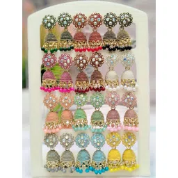 MEHAK CREATION Black Brass Earrings-picture-18