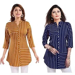 meher Impex Women's Girls Poly Crepe Short Top-picture-12