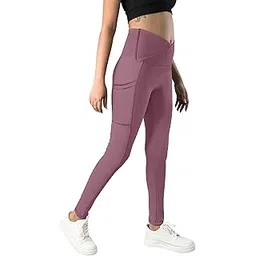 mehrang High Waist Yoga Leggings, Purple, Cross Belt Waistband, Workout Athletic Pants with Tummy Control-picture-13