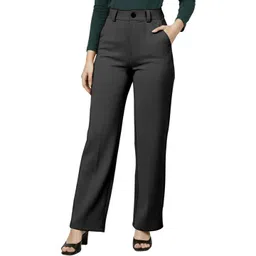 Mehrang Women Relaxed Straight Leg High-Rise Non Iron Trousers-picture-35