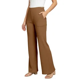 Mehrang Women Relaxed Straight Leg High-Rise Non Iron Trousers-picture-18