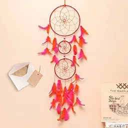 mehruna Dream Catchers Wall Hanging Home Decoration Items With Lightening For Positivity Feather Dream Catcher-picture-17