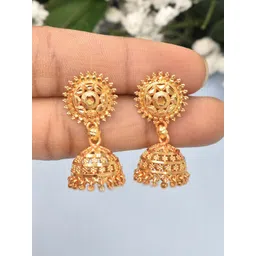 MEIRA JEWELLERY Dome Shaped Jhumkas-picture-16