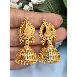 MEIRA JEWELLERY Dome Shaped Jhumkas-picture-24