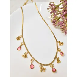 MEIRA JEWELLERY Gold-Plated Stones Studded & Ghungroo Beaded Statement Necklace-picture-26