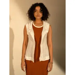 Meko Studio White Tranquil Zeta Vest Jacket-picture-10