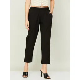Melange by Lifestyle Black Mid Rise Pants-picture-34