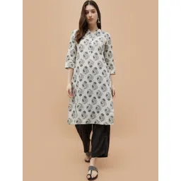 Melange by Lifestyle Cotton Printed Kurta-picture-12