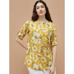 Melange by Lifestyle Floral Printed Pure Cotton Kurti-picture-16