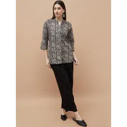 Melange by Lifestyle Floral Printed Pure Cotton Kurti image 5