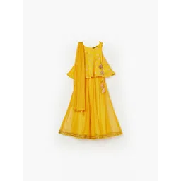 Melange by Lifestyle Girls Embellished Beads and Stones Ready to Wear Lehenga & Blouse With Dupatta-picture-14