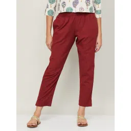 Melange by Lifestyle Maroon Mid Rise Pants-picture-31