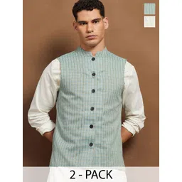 Melange by Lifestyle Men Checked Tailored Jacket with Embroidered-picture-29