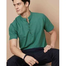 melange by lifestyle Men Cotton Short Kurta-picture-36
