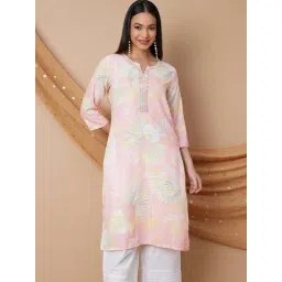 Melange By Lifestyle Pink Regular Fit Printed Kurta-picture-48
