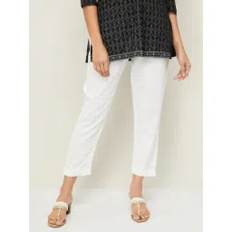 Melange by Lifestyle White Mid Rise Pants-picture-12
