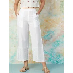 Melange by Lifestyle White Solid Pants-picture-19