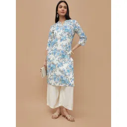 Melange by Lifestyle Women Floral Printed Indie Florals Kurta-picture-16