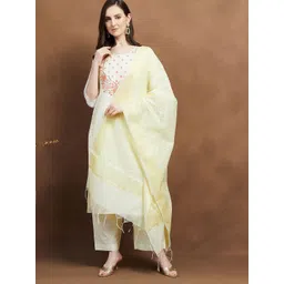 Melange by Lifestyle Woven Design Chanderi Dupatta-picture-33