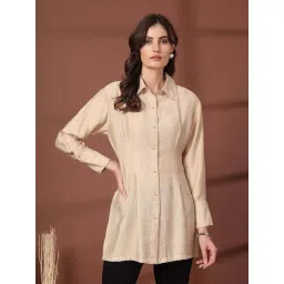 Melon By plusS Beige Plain Shirt-picture-20