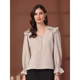 Melon By plusS Beige Striped Top-picture-28