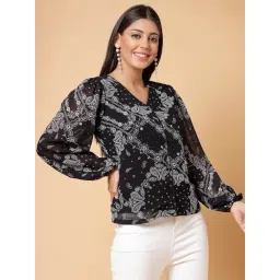 Melon by PlusS Black & White Printed Shirt-picture-28