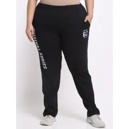 Melon by PlusS Black Cotton Graphic Print Trackpants-picture-17