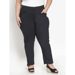 Melon by PlusS Black Cotton Trousers-picture-20