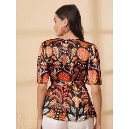 Melon By plusS Black Printed Top image 4