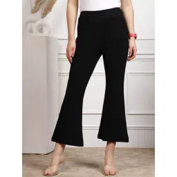 Melon by PlusS Black Regular Fit Mid Rise Trousers-picture-11