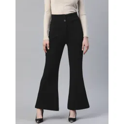 Melon by PlusS Black Regular Fit Mid Rise Trousers-picture-12